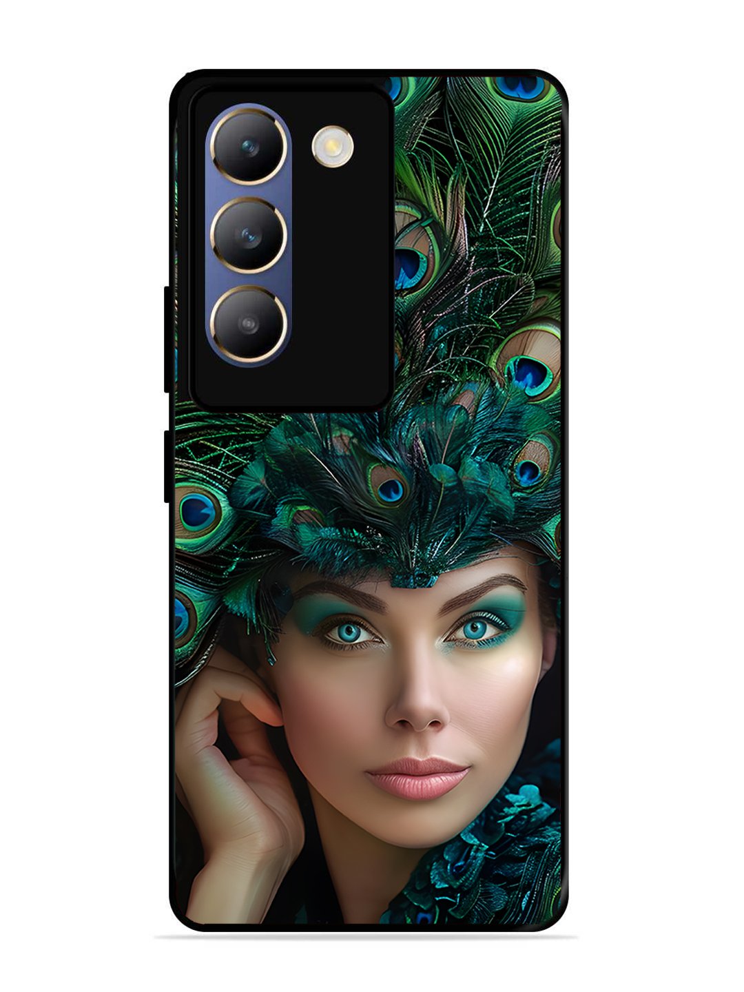 Vivo T3 5G Girl with peacock feather Crown