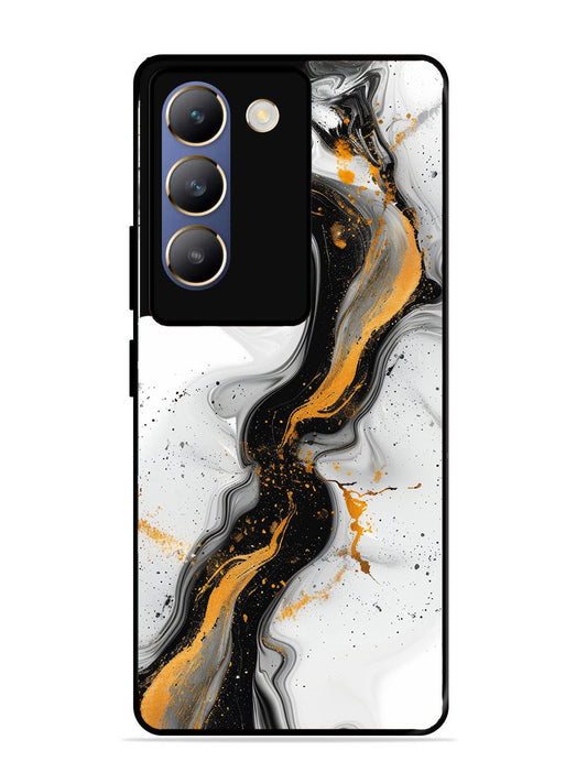 Vivo Y200E Black And Golden Marble Essence