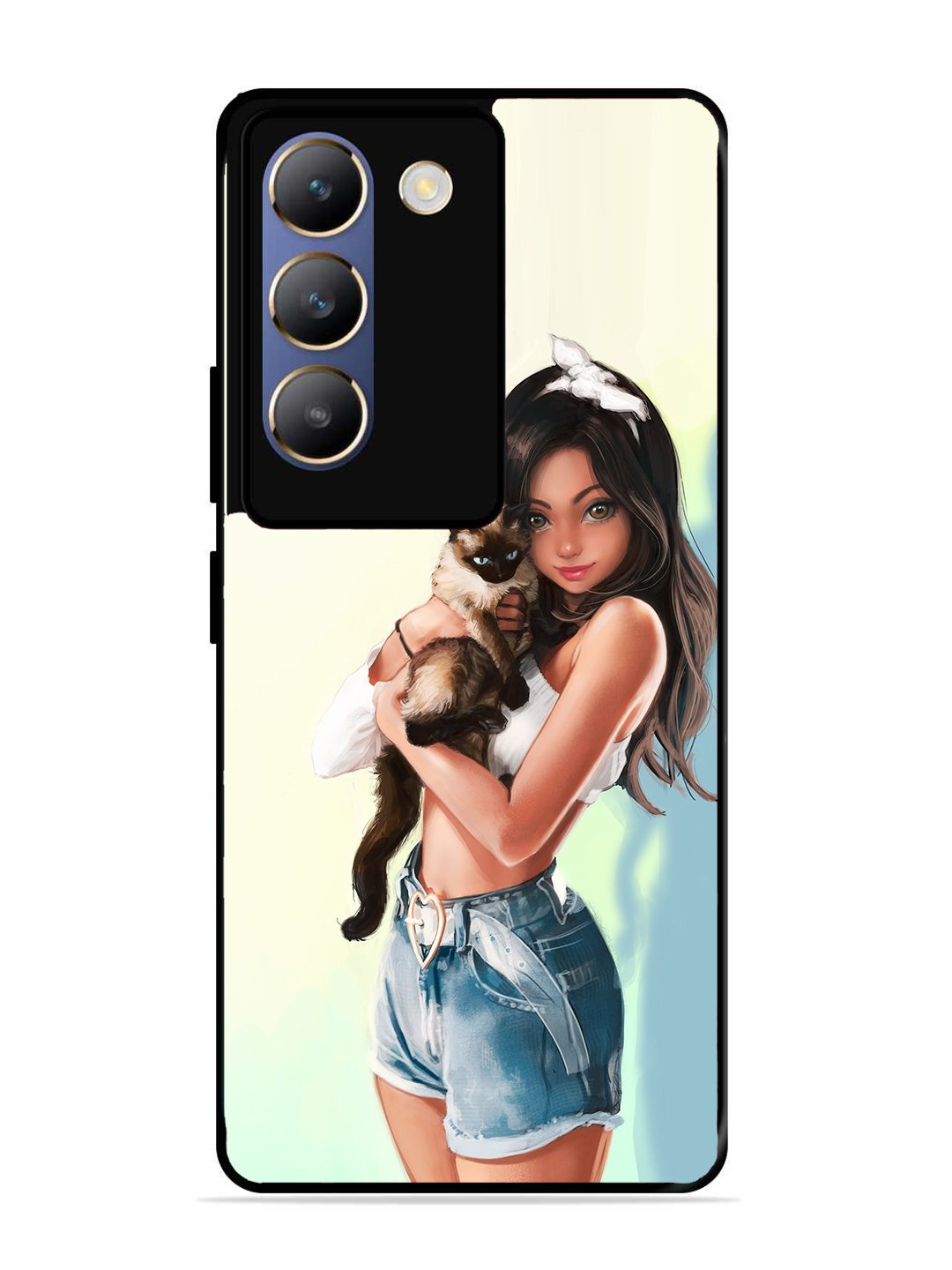 Vivo T3 5G Cute Girl with Cat