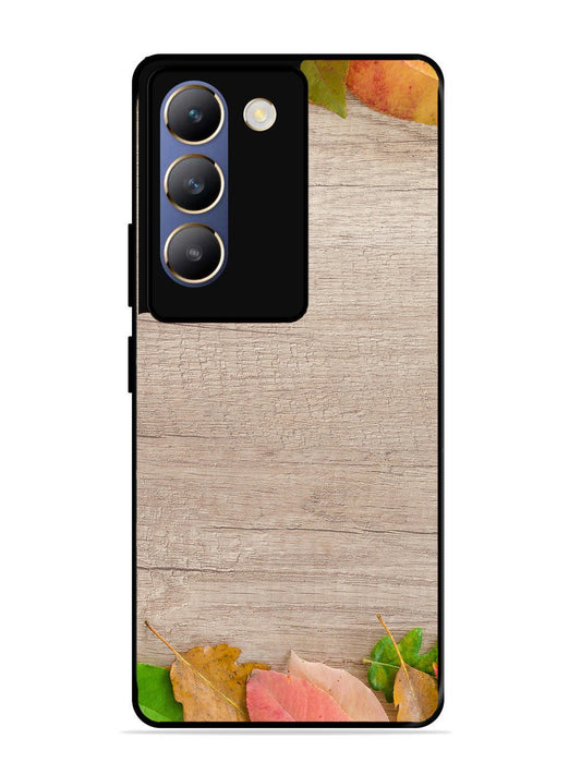 Vivo T3 5G Autumn Leafs On Wooden Table