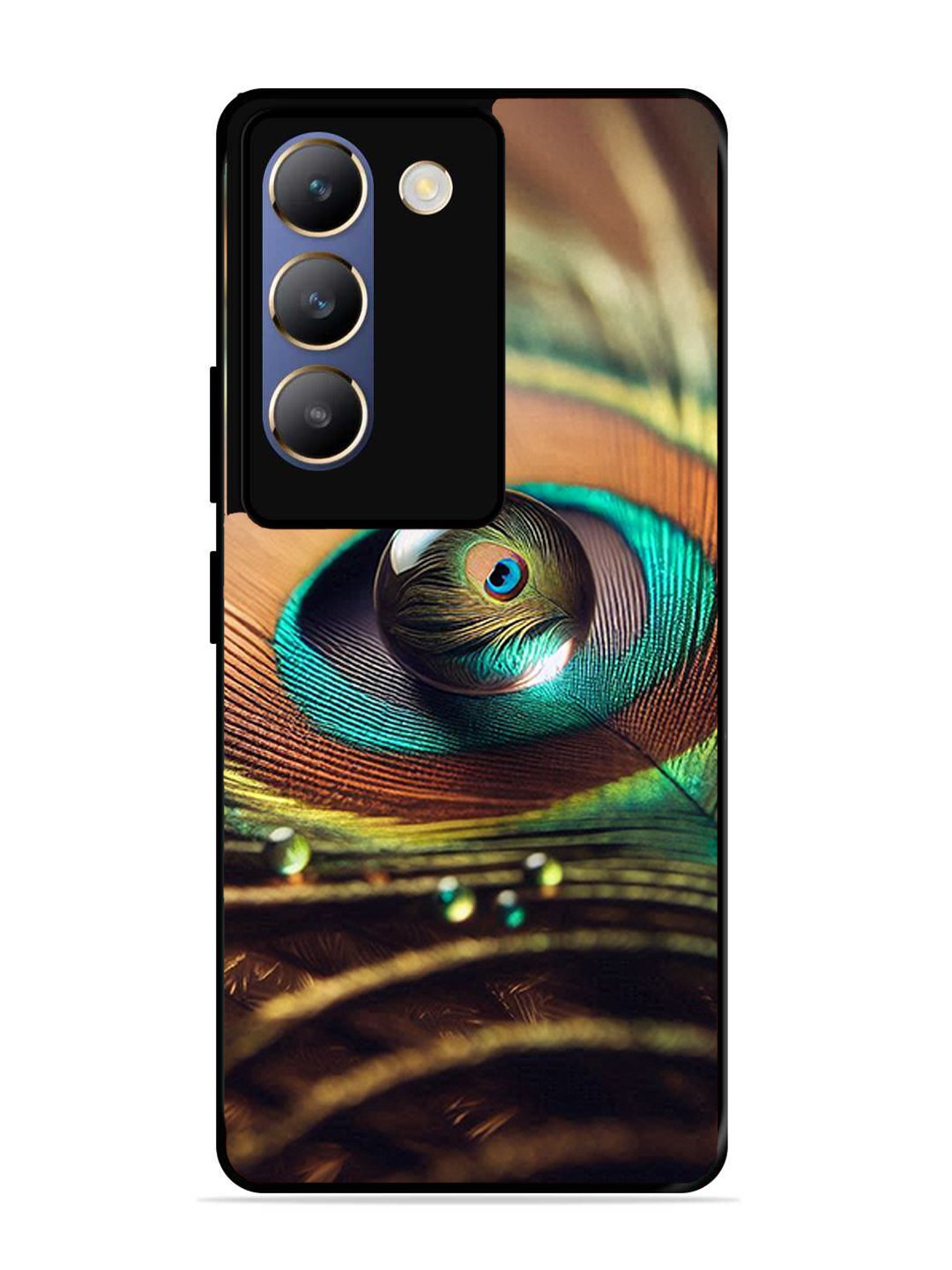 Vivo T3 5G Water Drop On Peacock Feather