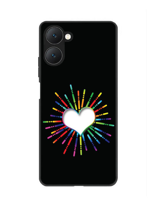 vivo T3 Lite 5G Colourful Heart on Black