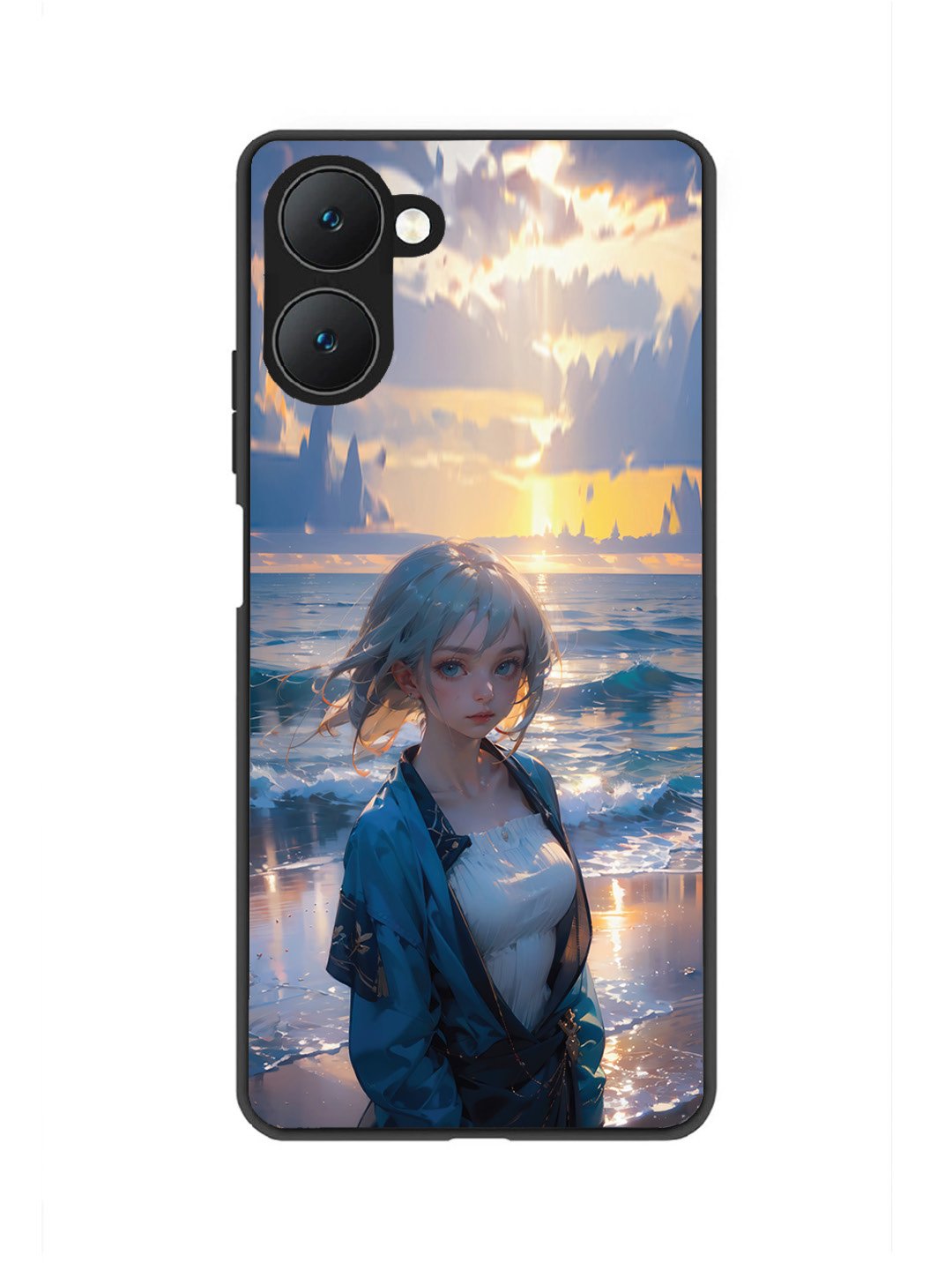 vivo T3 Lite 5G Anime Girl Beach Ocean Waves