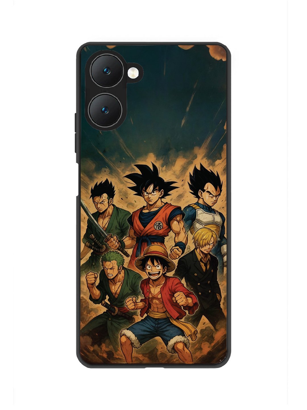 vivo T3 Lite 5G OnePiece n Dragon Ball Z in one team