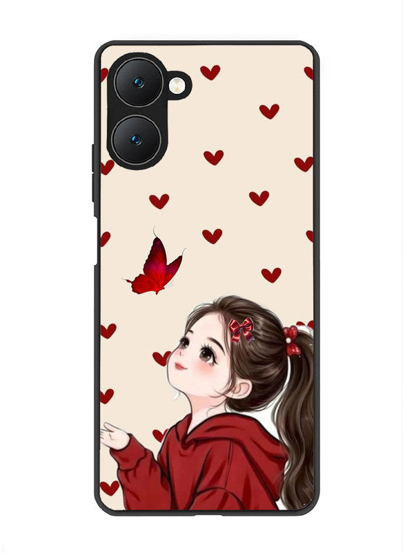 Vivo T3 Lite 5G Beautiful girl with red butterfly