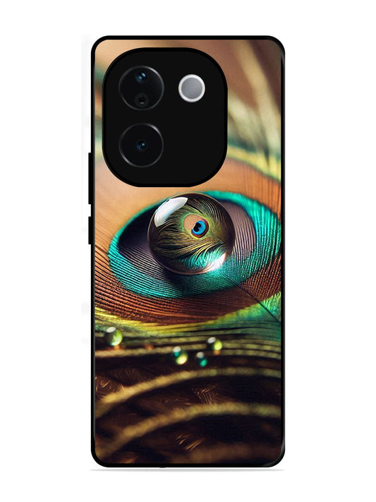 vivo T3 Pro 5G Water Drop On Peacock Feather