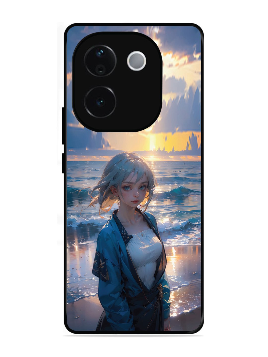 vivo T3 Pro 5G Anime Girl Beach Ocean Waves