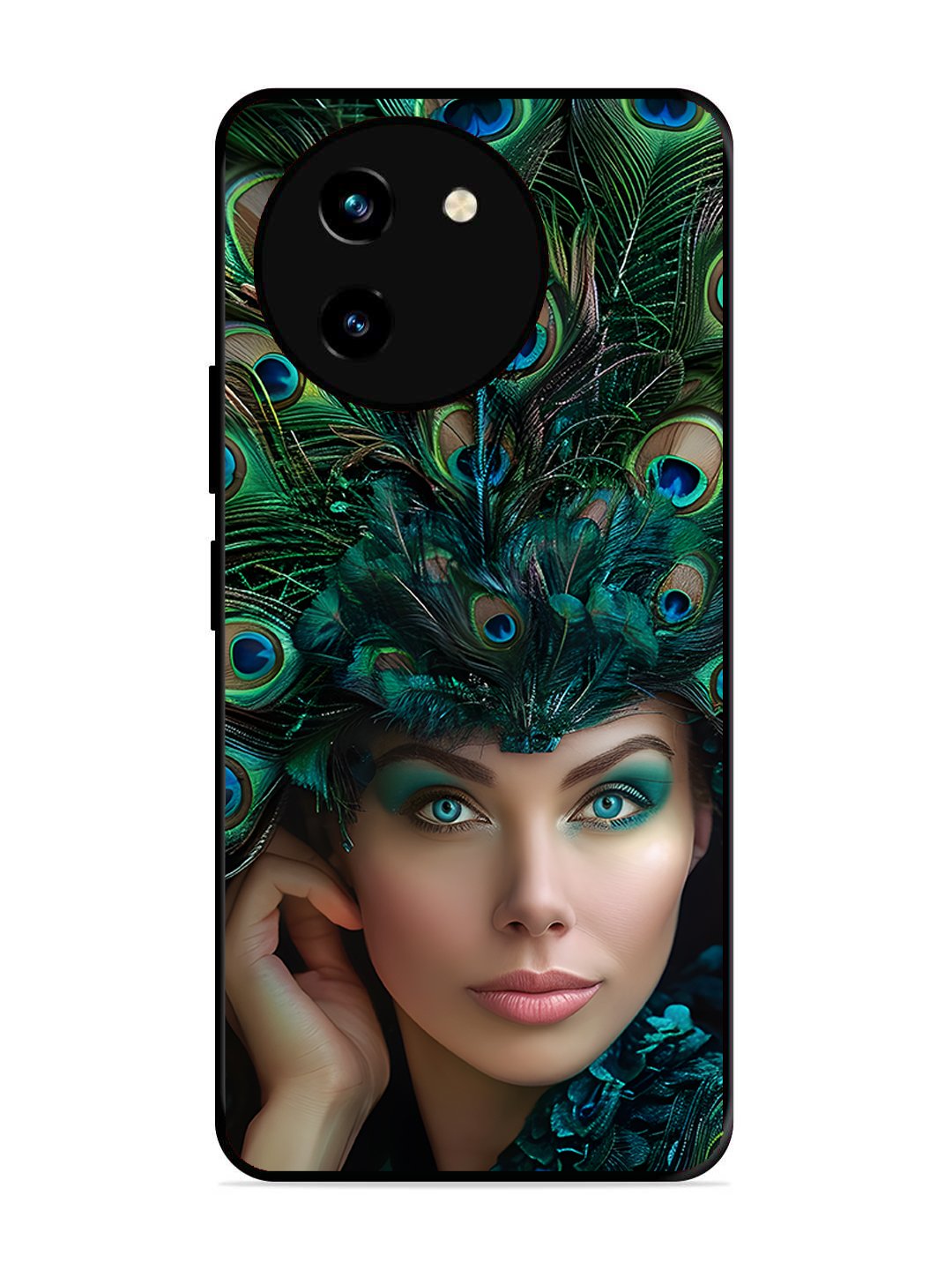Vivo T3x 5G Girl with peacock feather Crown