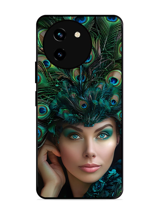 Vivo Y200i Girl with peacock feather Crown