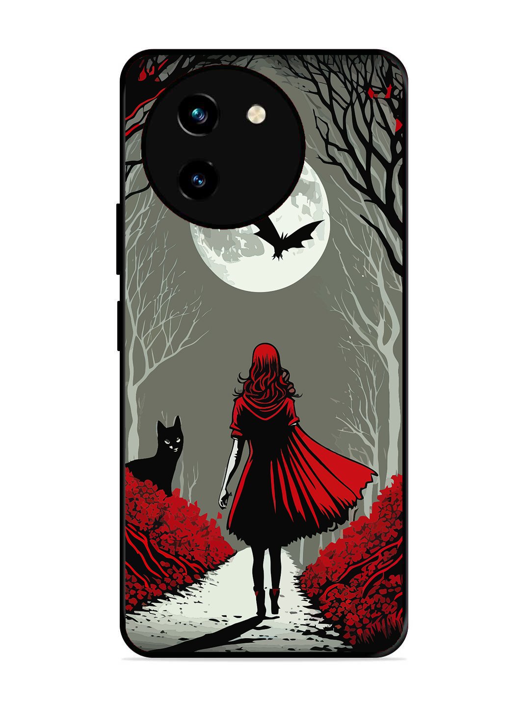 Vivo T3x 5G Scarlet Girl in Red Forest