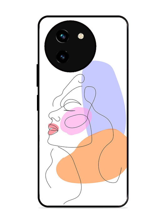 Vivo T3x 5G Line Art Girl Face