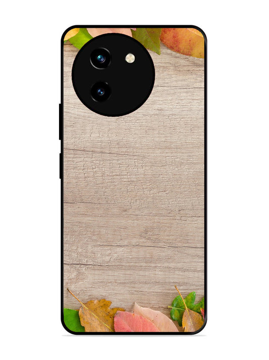 Vivo T3x 5G Autumn Leafs On Wooden Table