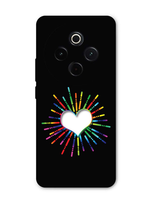 Vivo T4 5G Colourful Heart on Black