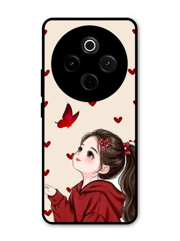 Vivo T4 5G Beautiful girl with red butterfly