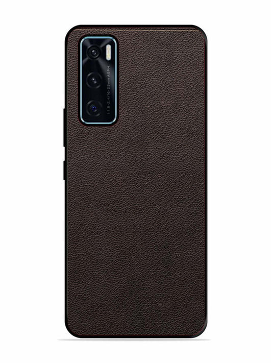 Vivo V20 SE Print of Brown Leather Pattern