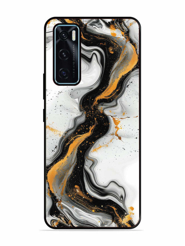 Vivo V20 SE Black And Golden Marble Essence