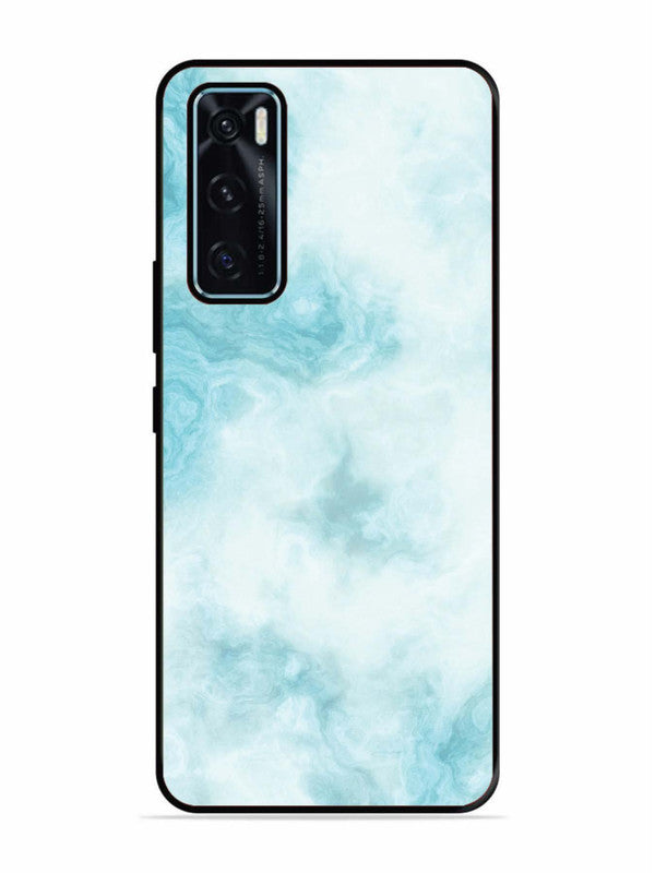 Vivo V20 SE Light Blue with White Ocean Marble