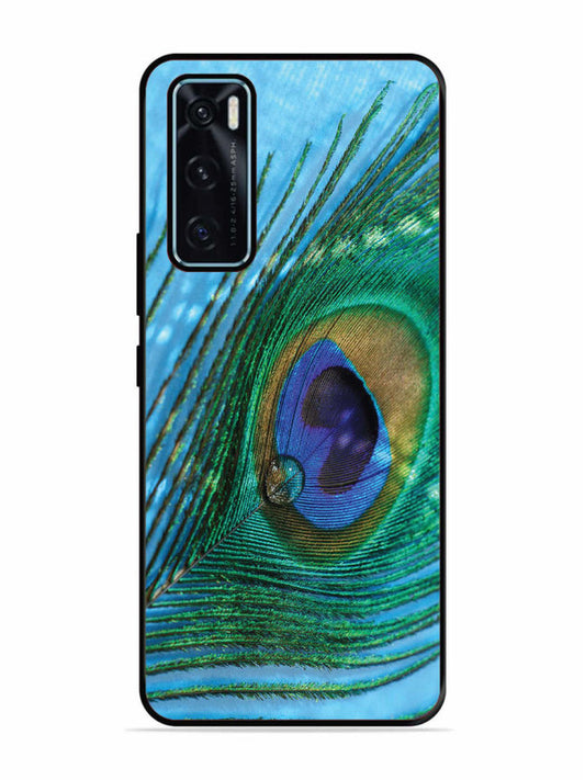 Vivo V20 SE A drop on Peacock Feather