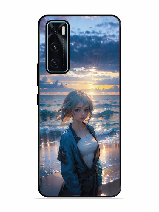 Vivo V20 SE Anime Girl Beach Ocean Waves