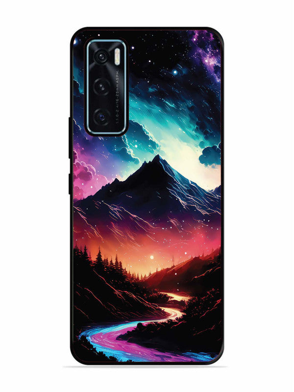 Vivo V20 SE mountain-valley-Colorful-cloud-at-night