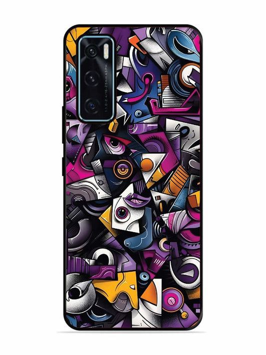 Vivo V20 SE Abstract Geometric Graffiti Chaos