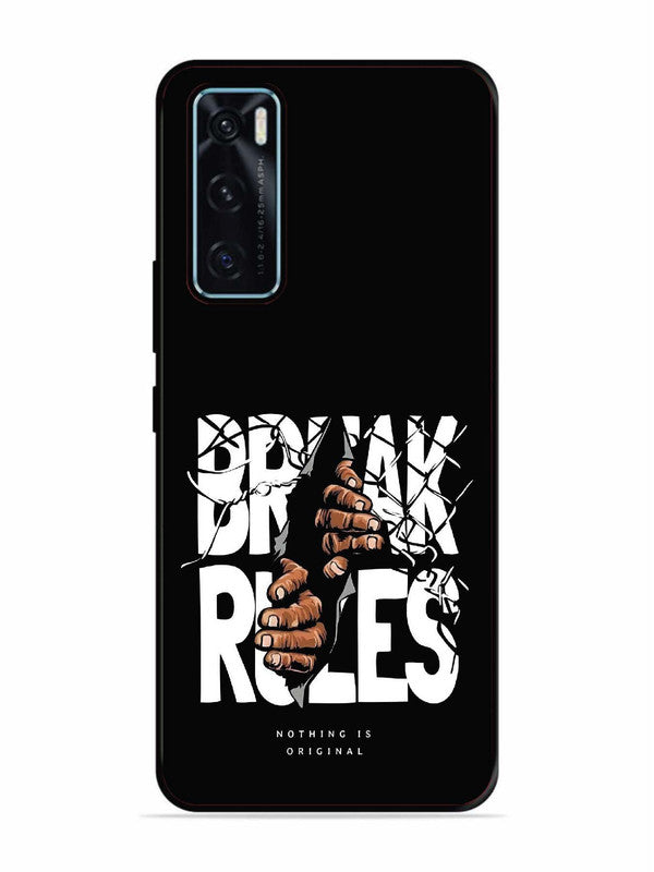 Vivo V20 SE Break Rules Gritty Typography Art