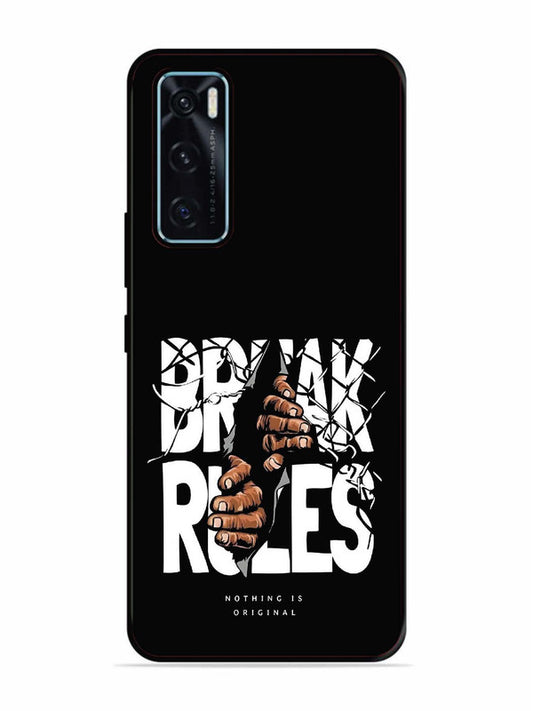 Vivo V20 SE Break Rules Gritty Typography Art