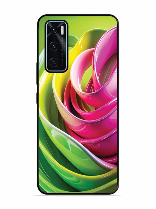 Vivo V20 SE Vibrant Swirl Glossy Ribbon Art