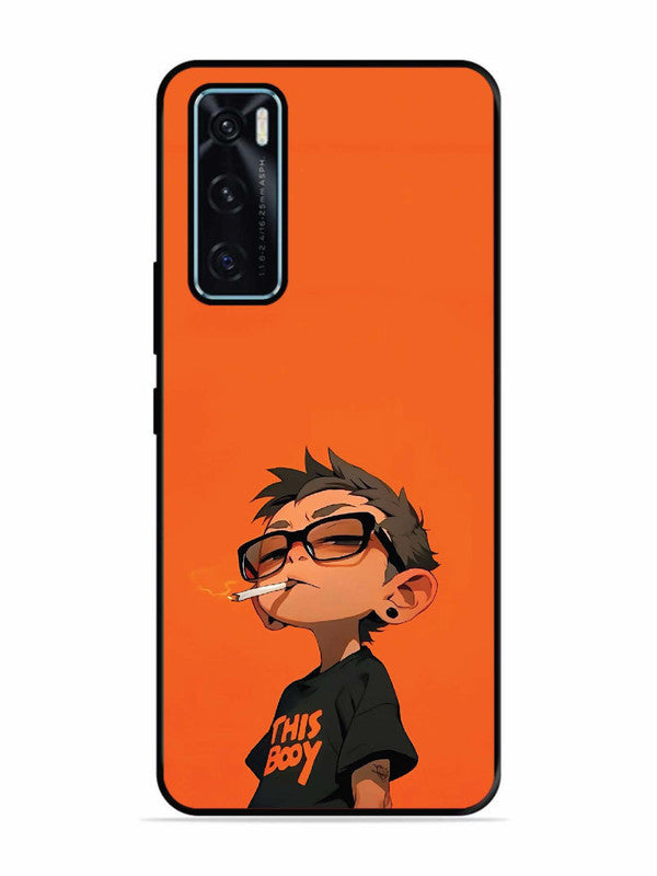 Vivo V20 SE Vibrant Orange Attitude Cartoon
