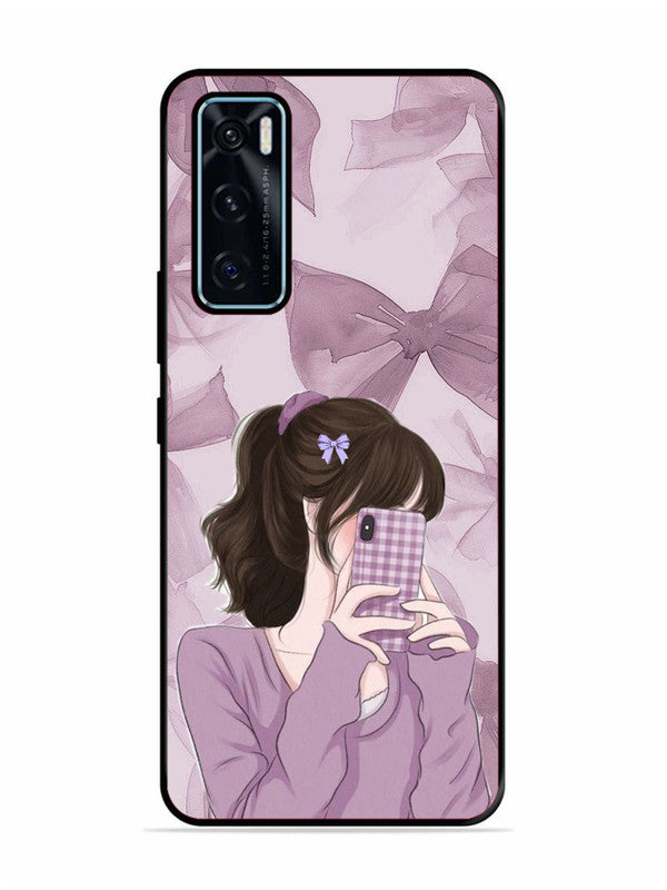 Vivo V20 SE Pinky Girl taking selfie