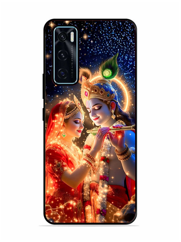 Vivo V20 SE Radha Krishna posing with flute