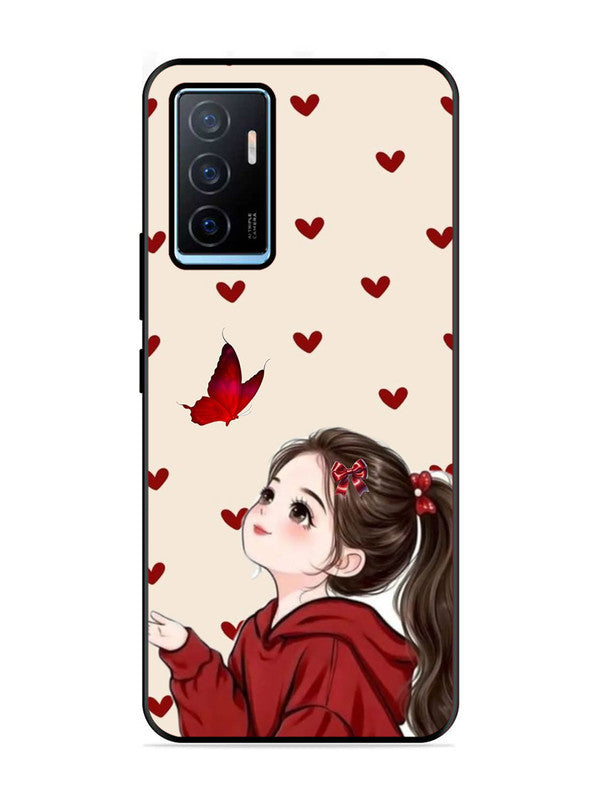 Vivo V23 5G Beautiful girl with red butterfly