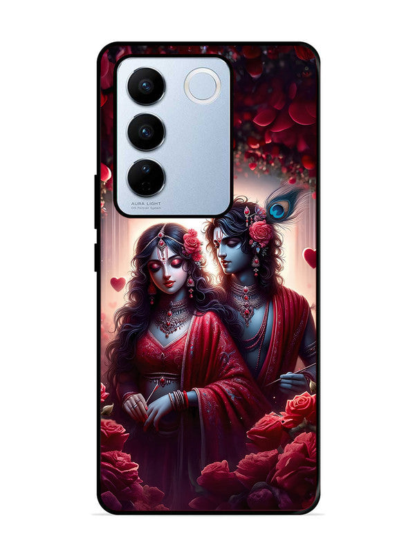 Vivo V27 5G Couples in Red theme like Radha Krishna