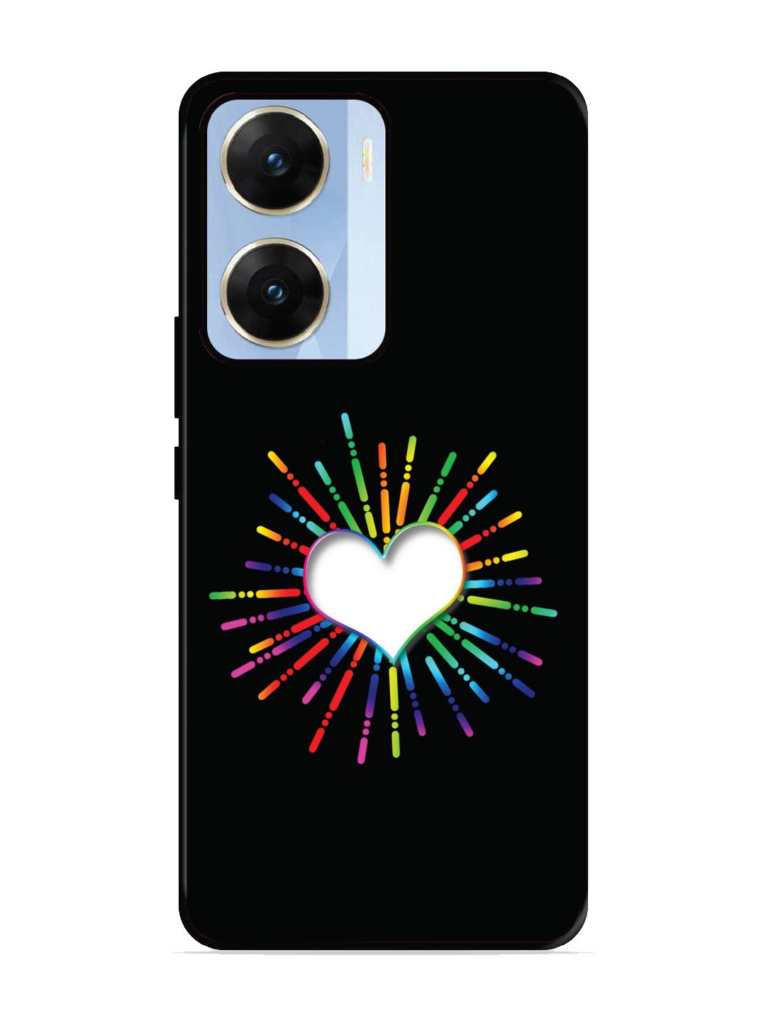 vivo v29e 5g Colourful Heart on Black