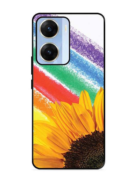 vivo v29e 5g Sunflower on Colourful Lines