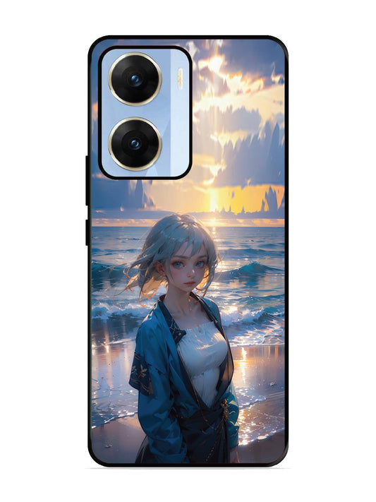 vivo v29e 5g Anime Girl Beach Ocean Waves