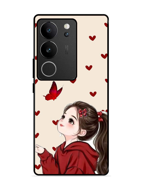 Vivo V29 Pro 5G Beautiful girl with red butterfly
