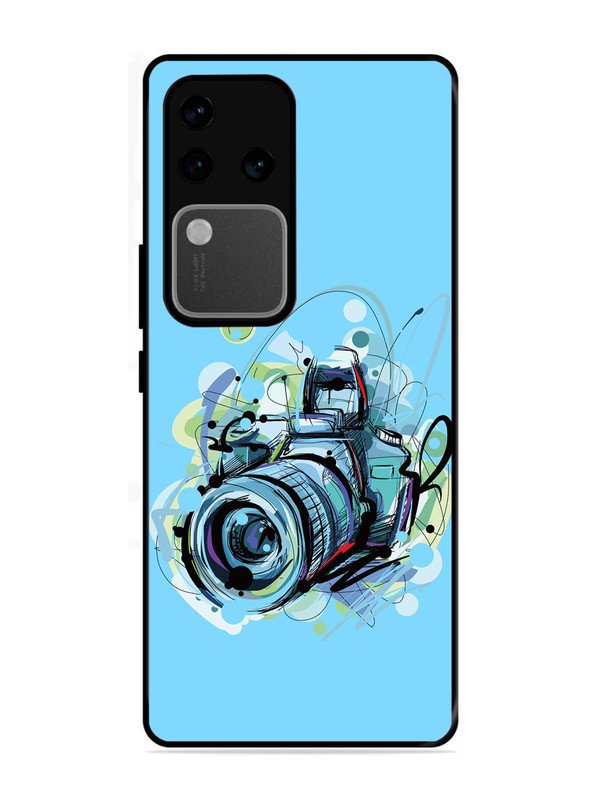 vivo v30 pro 5g Camera Blue Background