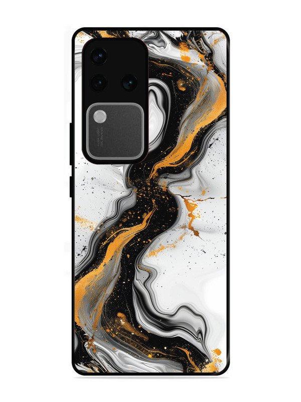 vivo v30 pro 5g Black And Golden Marble Essence