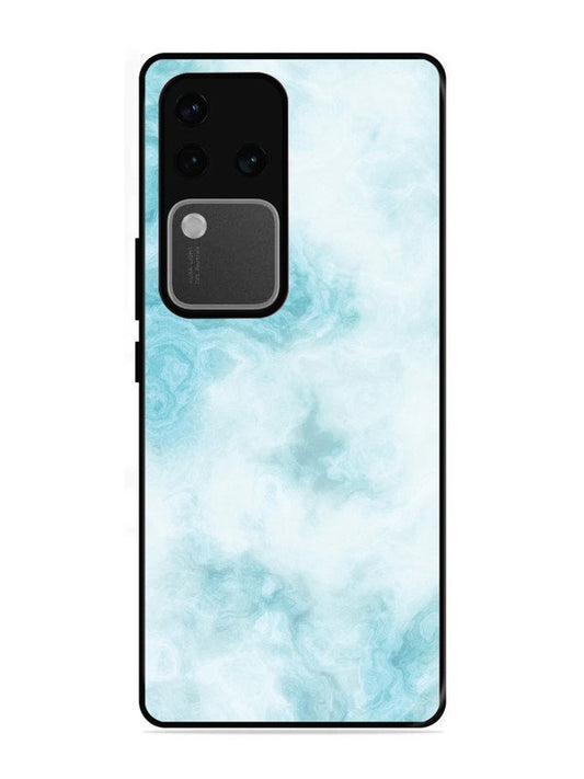 vivo v30 pro 5g Light Blue with White Ocean Marble