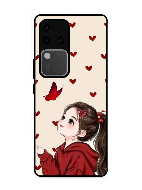 Vivo V30 Pro 5G Beautiful girl with red butterfly