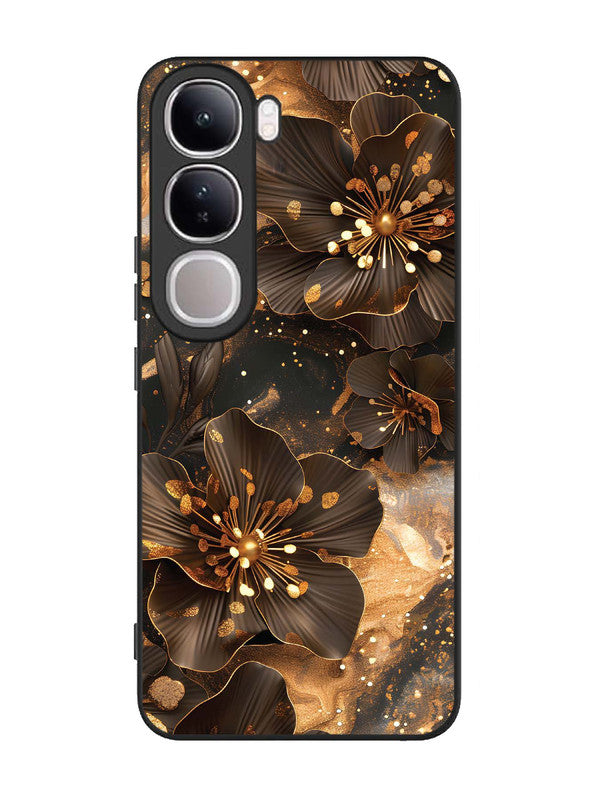 Vivo V40 Lite | 2D Metal | Golden Flowars | VI-V40L-075