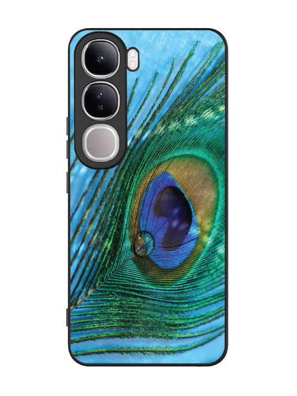 Vivo V40 Lite A drop on Peacock Feather