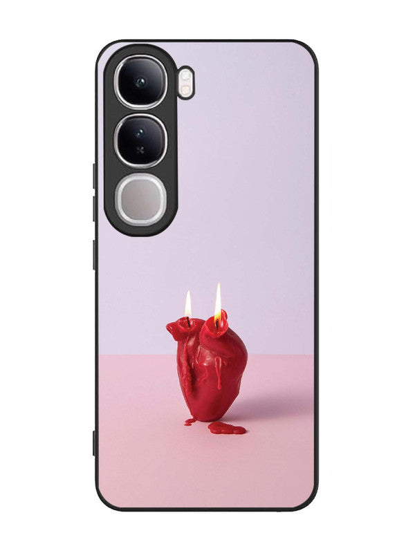 Vivo V40 Lite A Lighted Heart Candle
