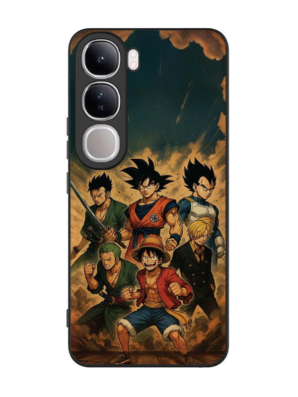 Vivo V40 Lite OnePiece n Dragon Ball Z in one team