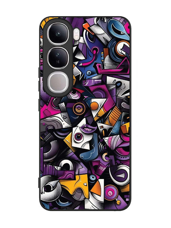 Vivo V40 Lite Abstract Geometric Graffiti Chaos