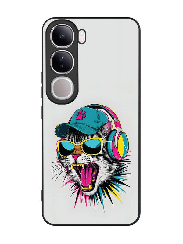 Vivo V40 Lite Neon Pop Art DJ Cat Vibe