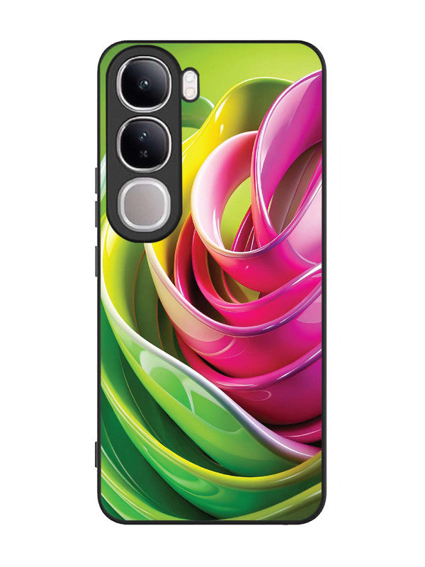 Vivo V40 Lite Vibrant Swirl Glossy Ribbon Art