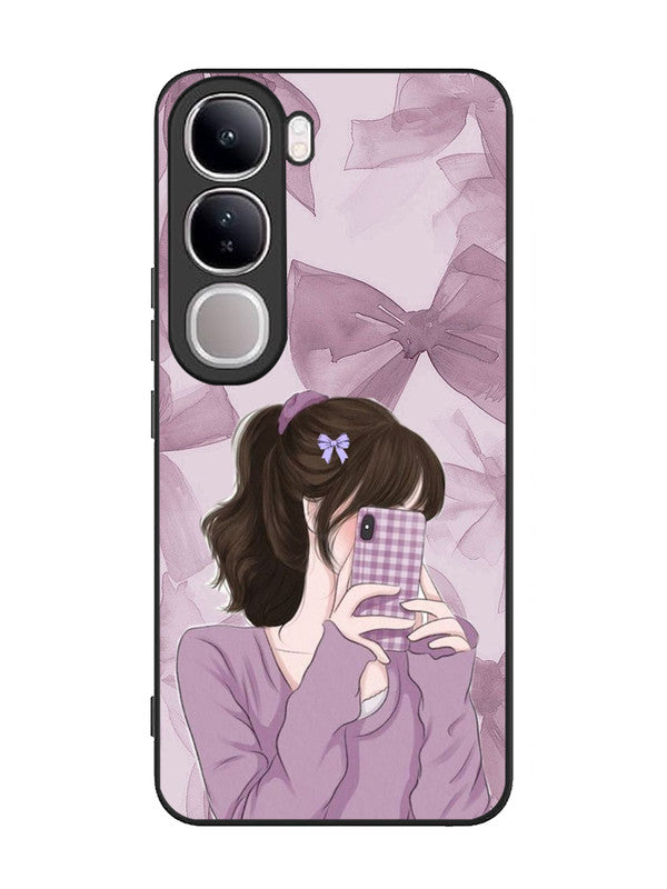 Vivo V40 Lite Pinky Girl taking selfie