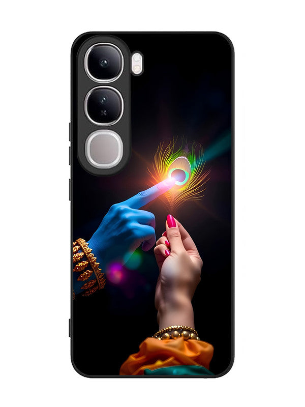 Vivo V40 Lite Radha Krishna touching feather